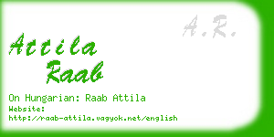 attila raab business card